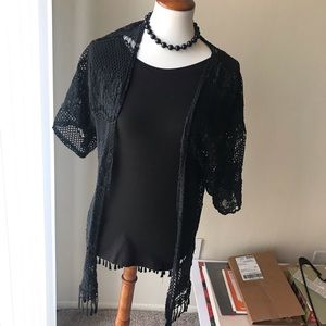Witchy Vibes Black Lace Cardigan